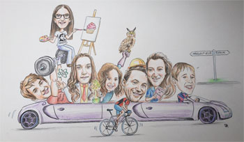 Review of A3 family caricature