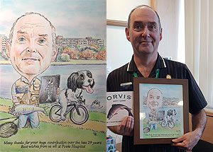 Review of A3 Leaving Present caricature