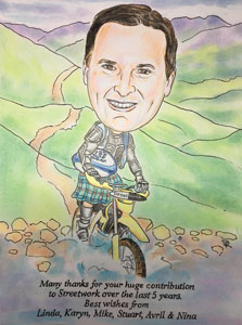 Review of A4 Leaving Do caricature