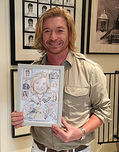 Nicky Clarke caricature